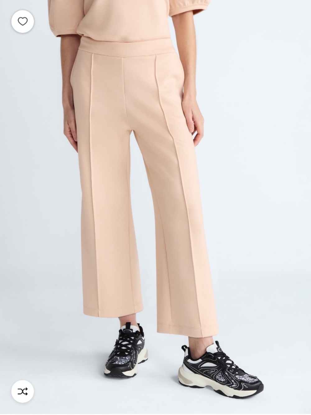 Scoop Women’s Plus Peach Scubaknit Cropped Seamed Size 1X NWT - Picture 2 of 6